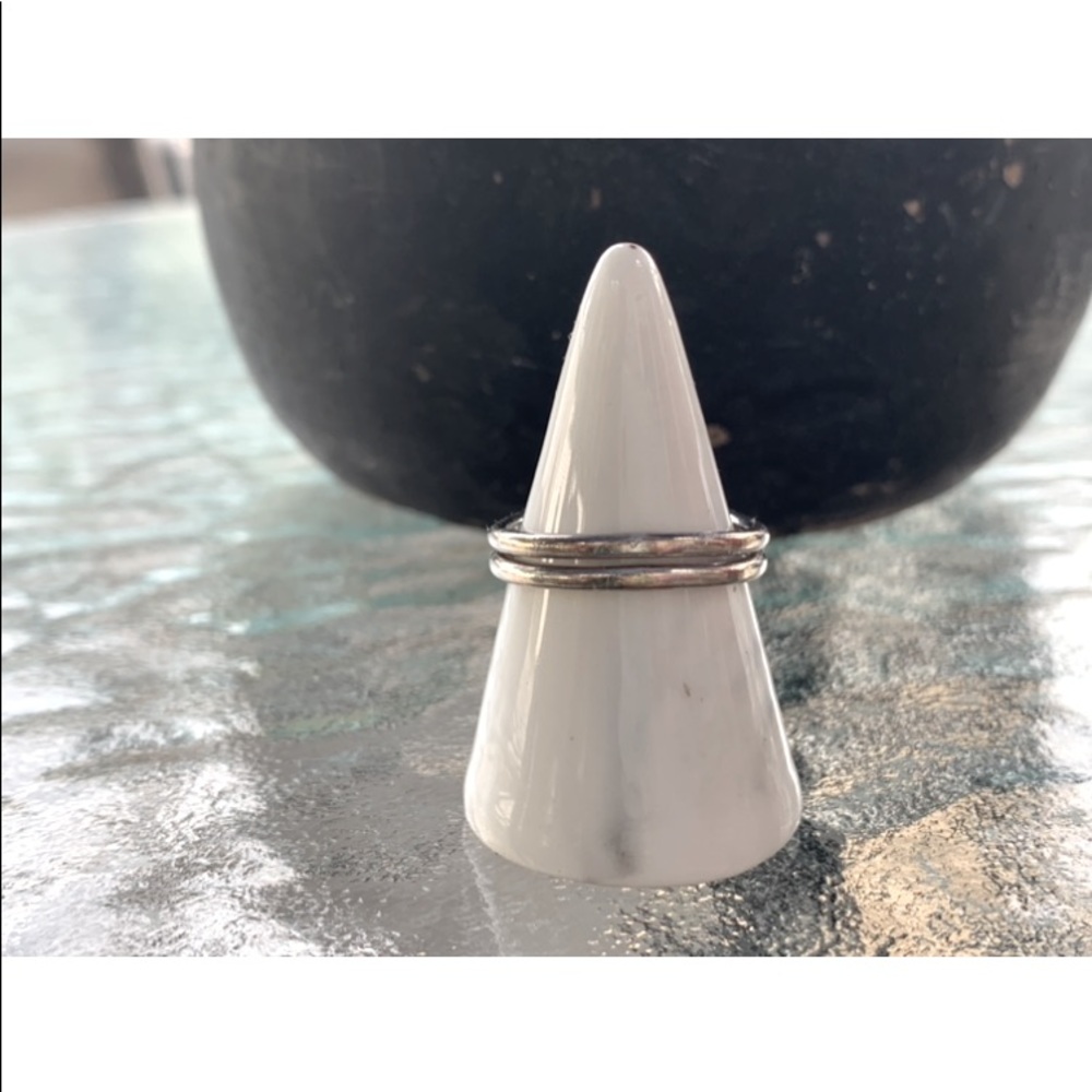 925 Sterling Silver Criss Cross Knot Ring (Size - 9) - Picture 5 of 12